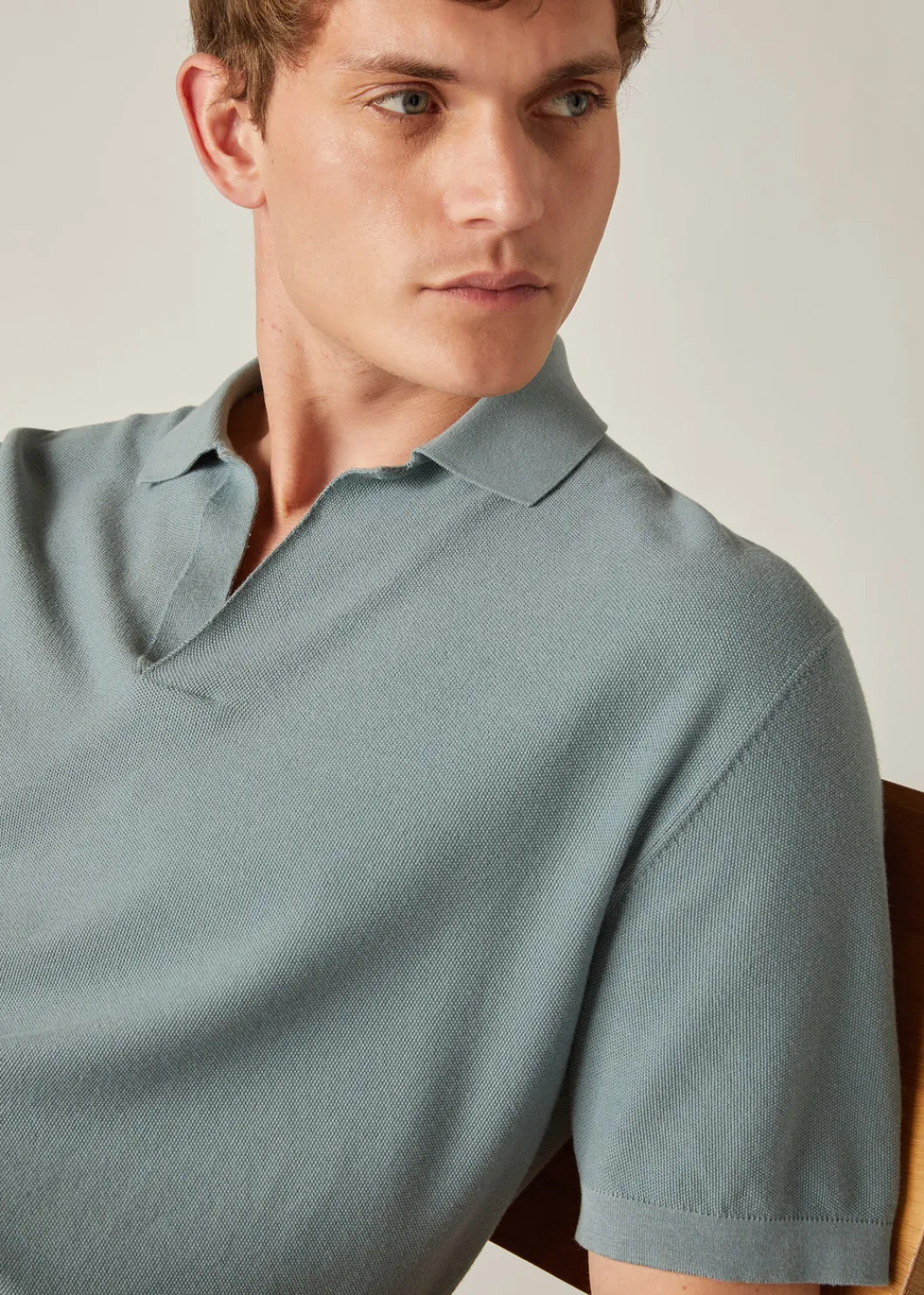 Hot Buttonless Polo Shirt Man Polo And T-Shirts