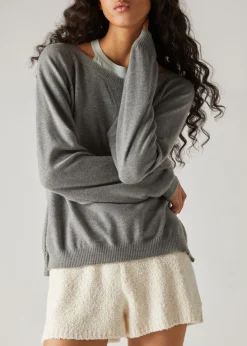 New Cocooning Ajour Crew Neck Woman Knitwear