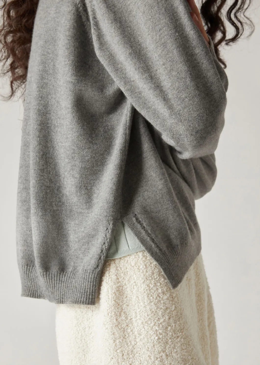 New Cocooning Ajour Crew Neck Woman Knitwear