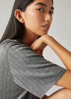 Best Cocooning Fluid T-Shirt Woman Knitwear