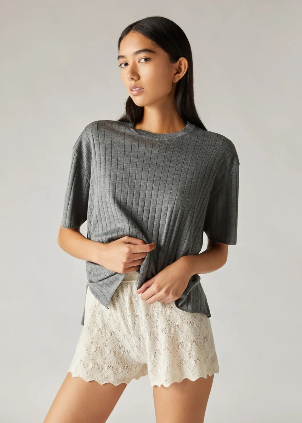 Best Cocooning Fluid T-Shirt Woman Knitwear