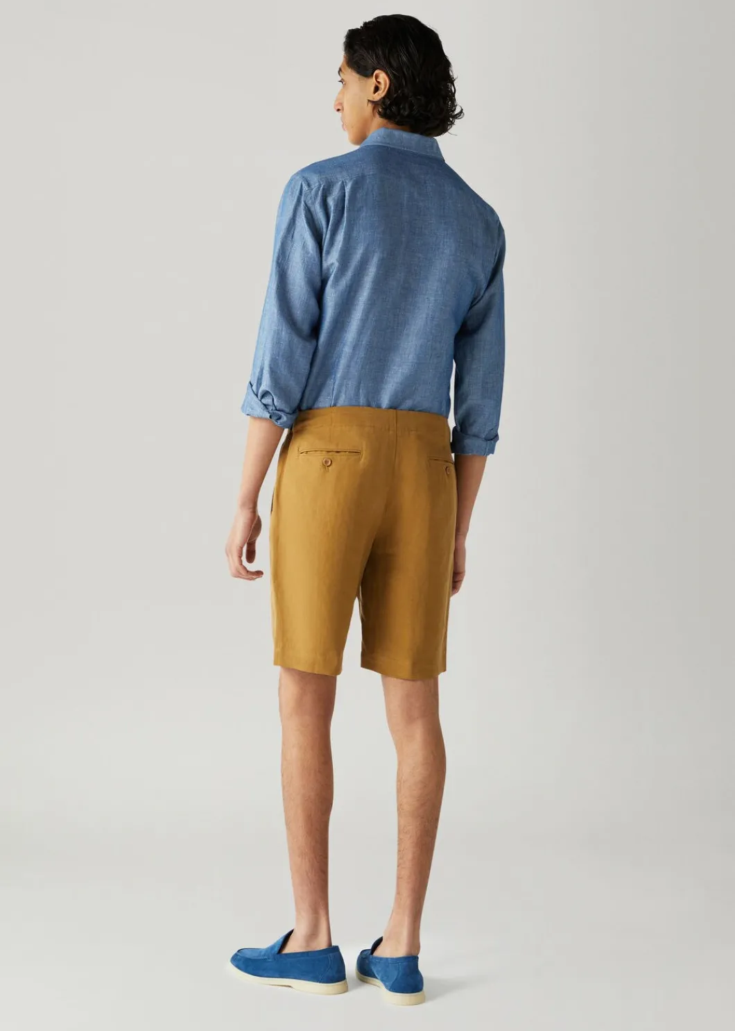 Clearance Flat Drawstring Bermuda Shorts Man Trousers & Bermudas