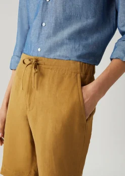 Clearance Flat Drawstring Bermuda Shorts Man Trousers & Bermudas