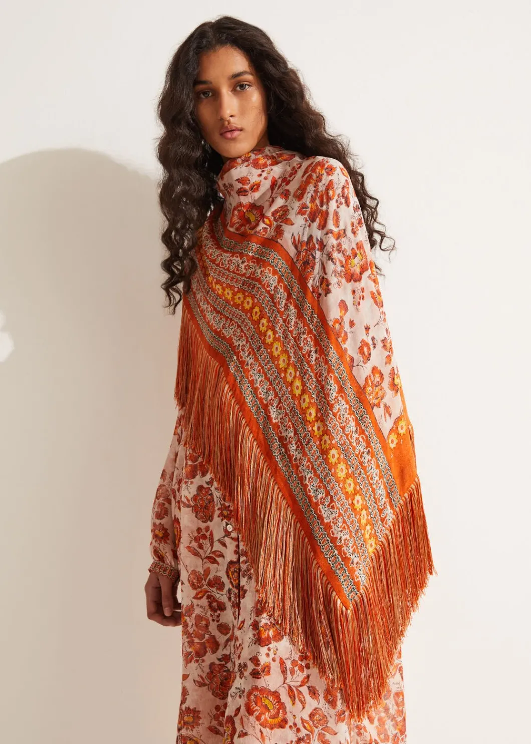 Online Flower Ceremony Oversized Foulard Woman Stoles
