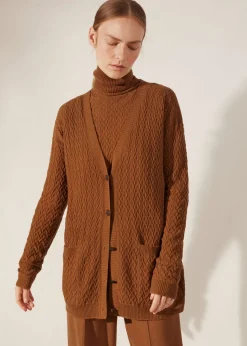 Flash Sale Micro Cables Cardigan Woman Knitwear
