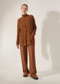 Flash Sale Micro Cables Cardigan Woman Knitwear