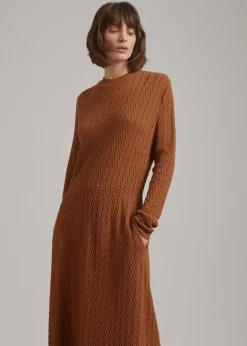 Sale Micro Cables Dress Woman Dresses