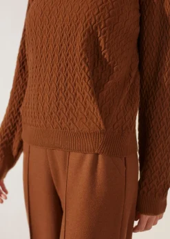 Shop Micro Cables Turtleneck Woman Knitwear