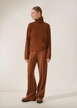 Shop Micro Cables Turtleneck Woman Knitwear