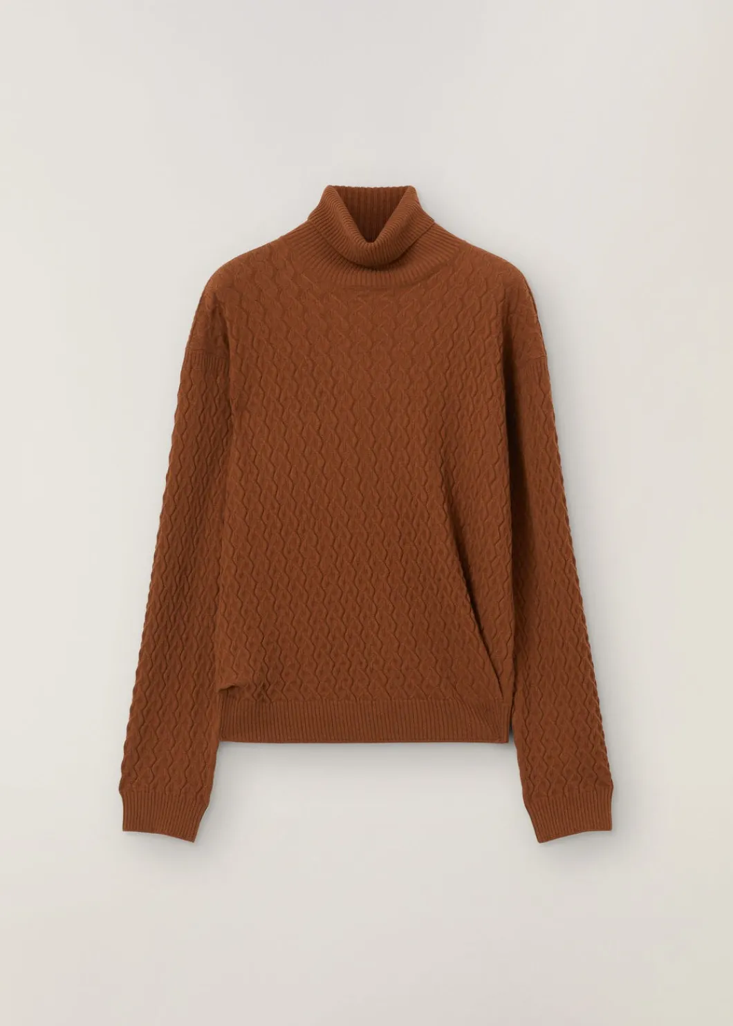 Shop Micro Cables Turtleneck Woman Knitwear