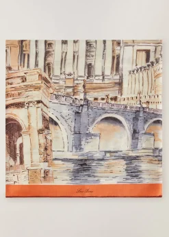 Shop Rome The Eternal City Maxi Foulard Woman Stoles