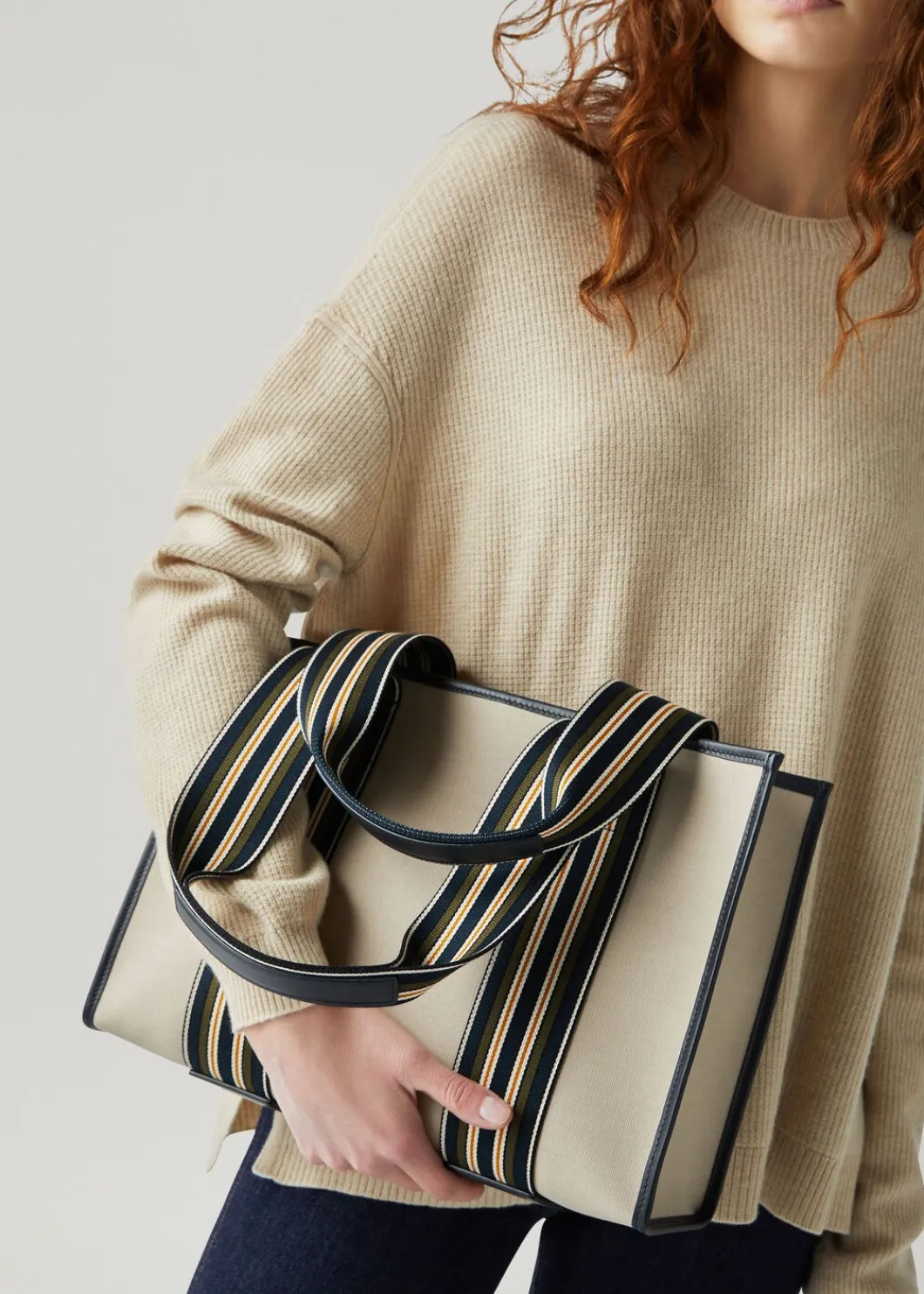 Cheap Small The Suitcase Stripe Bag Woman Top Handle And Totes
