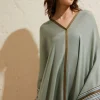 Clearance The Suitcase Stripe Poncho Woman Coats & Capes
