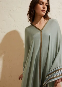 Clearance The Suitcase Stripe Poncho Woman Coats & Capes