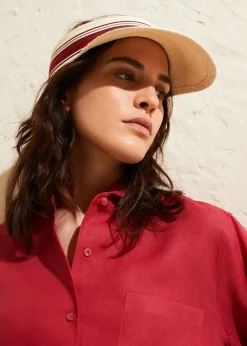 Shop The Suitcase Stripe Visor Woman Hats