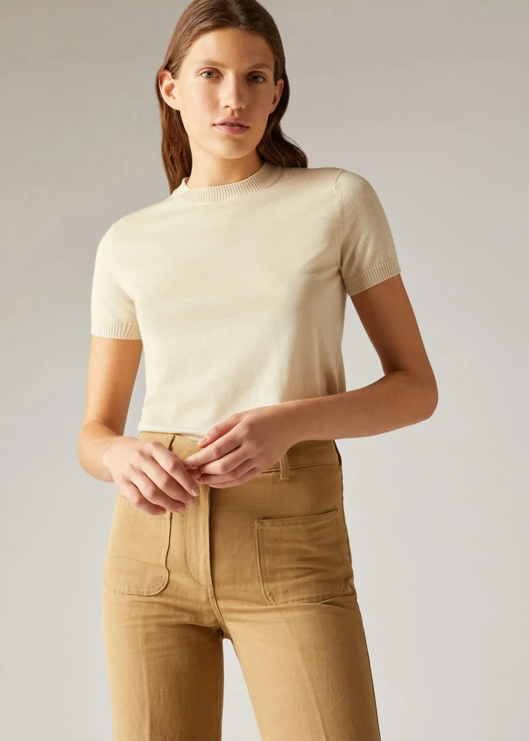 Shop Val D'Orcia Crew Neck Woman Top And T-Shirts