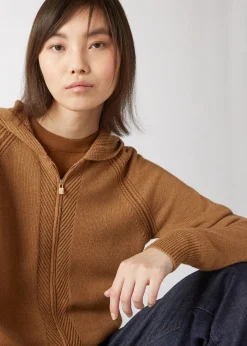 Fashion Vicuna Bomber Woman Knitwear