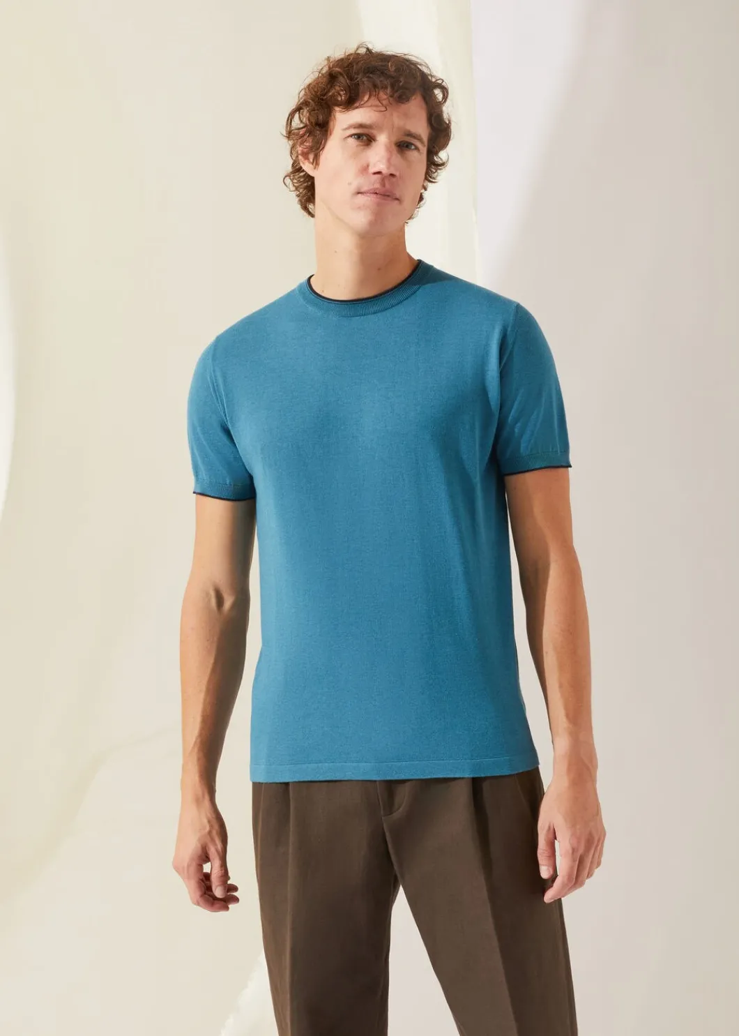 Sale Vicuna Sea Island Crew Neck Man Knitwear