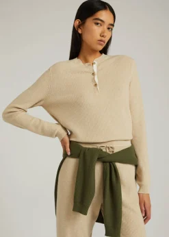 Fashion Vinci Henley Jumper Woman Knitwear